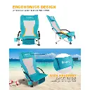 KingCamp PORTABLE High SLING CHAIR - Cyan 5