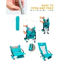 KingCamp PORTABLE High SLING CHAIR - Cyan 3