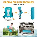 KingCamp PORTABLE LOW SLING CHAIR - Cyan KC3841 7