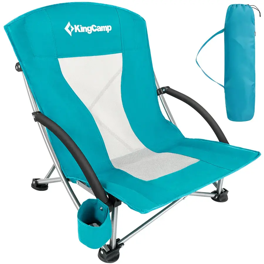 KingCamp PORTABLE LOW SLING CHAIR - Cyan KC3841 2