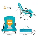 KingCamp PORTABLE LOW SLING CHAIR - Cyan KC3841 3