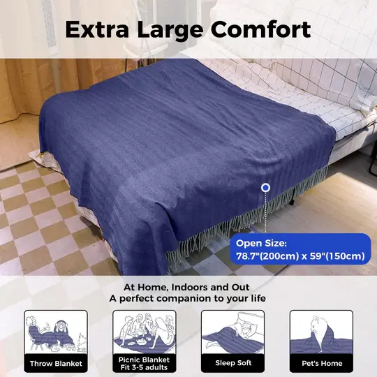 KingCamp Picnic Blanket - Blue Color KP2011 5