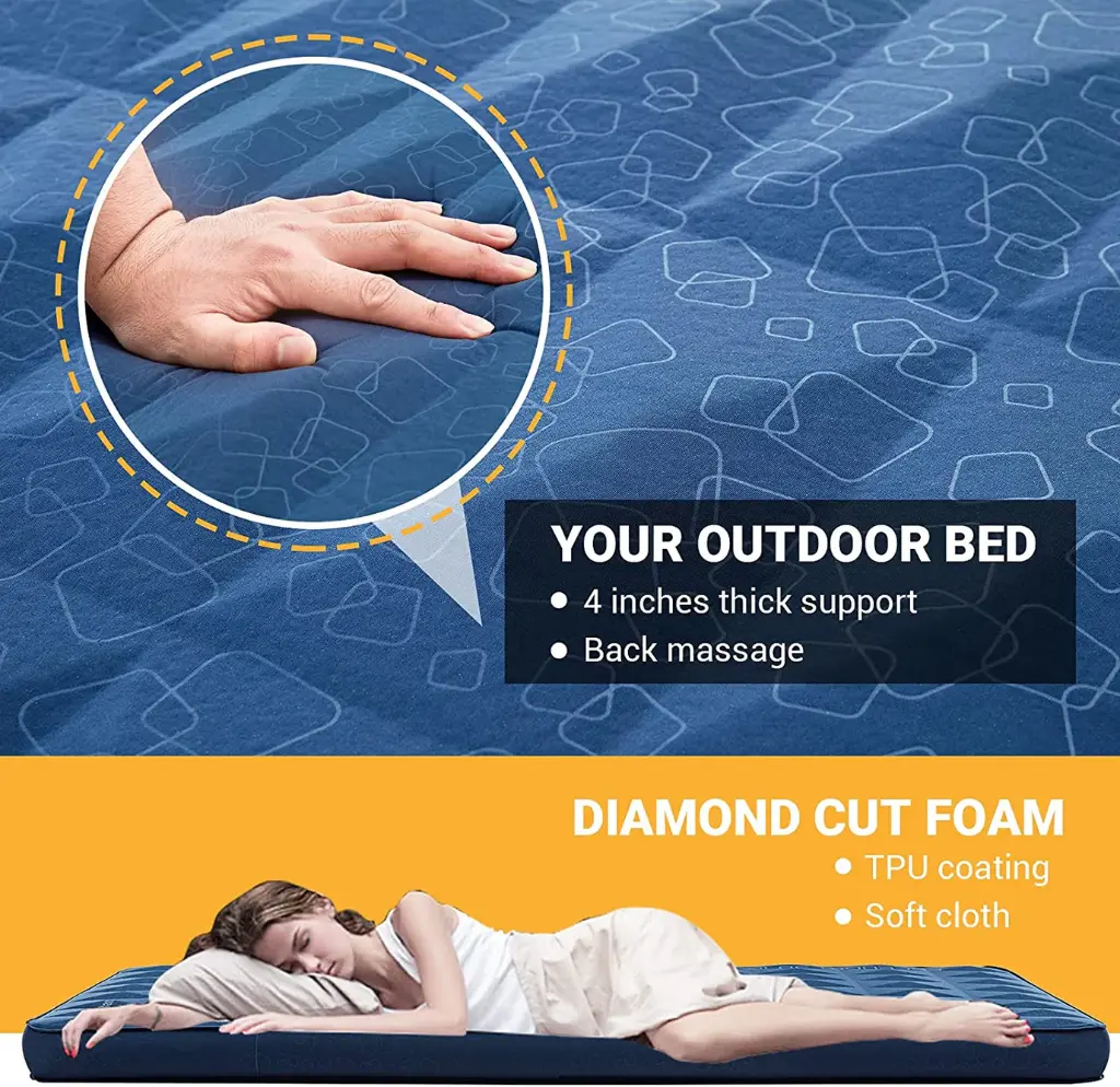KingCamp Thick 3D Self-Inflating Camping Pad Navy KM2101 5.webp