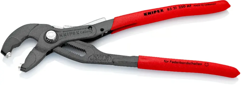 Knipex - 85 51 250 AF Spring Hose Clamp Pliers (with Locking Button) Non-Slip Handle Grey.webp