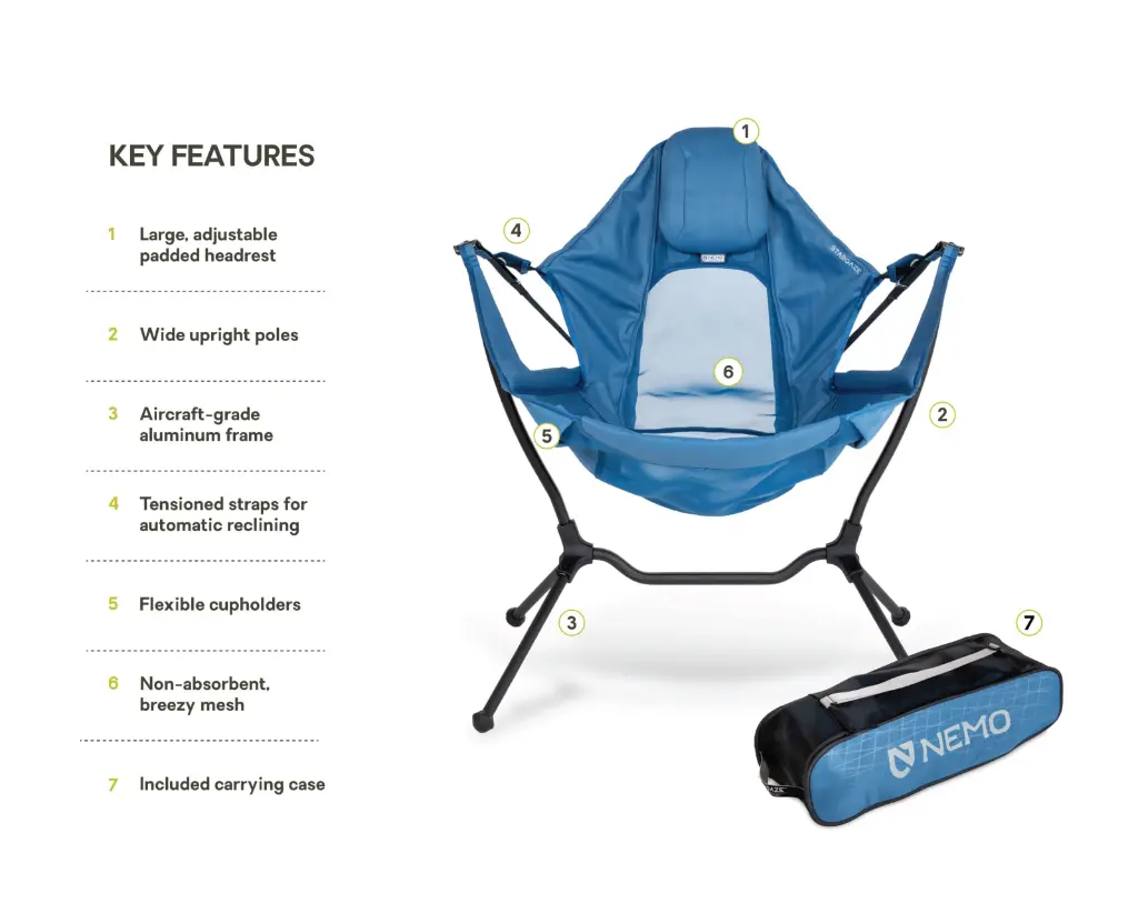 NEMO  STARGAZE RECLINING CAMP CHAIR (BLUE HORIZON) 2