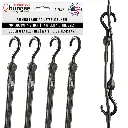 PERFECT BUNGEE | 36" ADJUSTABLE BUNGEE STRAP 4 PACK BOX - BLACK