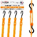 PERFECT BUNGEE | 36" ADJUSTABLE BUNGEE STRAP 4 PACK BOX - SAFETY ORANGE