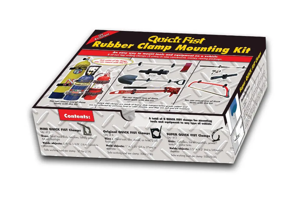 QUICK FIST  CLAMP MOUNTING KIT - 4 ORIGINAL2 MINI2 SUPER CLAMPS