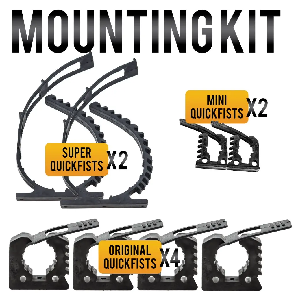 QUICK FIST  CLAMP MOUNTING KIT - 4 ORIGINAL2 MINI2 SUPER CLAMPS 1.webp