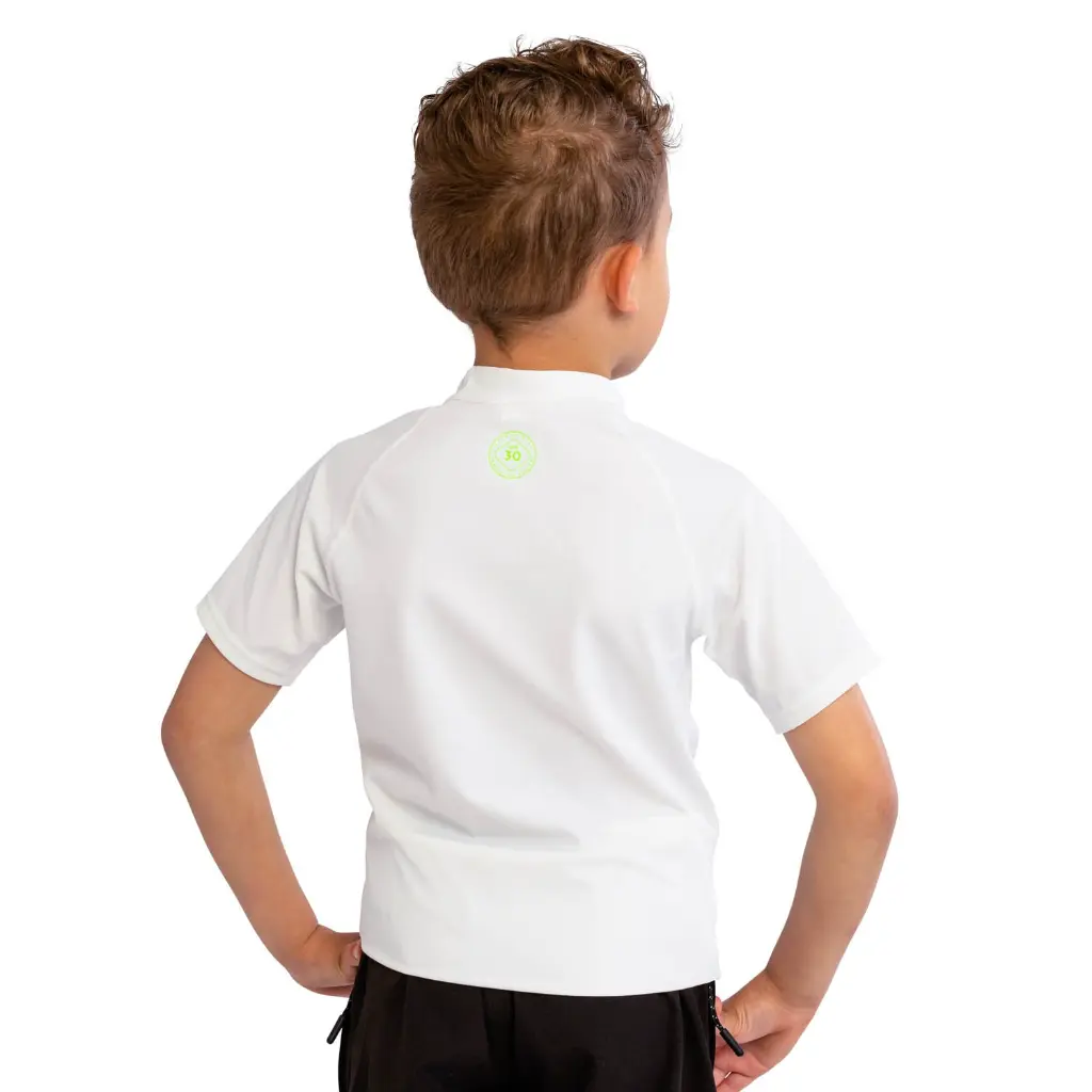 [544223003-14/16] RASH GUARD YOUTH SHORTSLEEVE WHITE 14/16