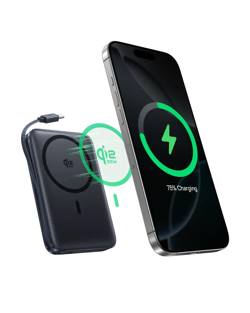 E0028V00 Baseus PicoGo AM61 Qi2.2 Magnetic Power Bank with Built-in Cable 10000mAh 45W