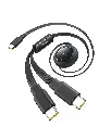 E0415504 Baseus Free2Pull Mini 2-in-1 Retractable Fast charging Cable USB-C to C+C