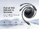E0415504 Baseus Free2Pull Mini 2-in-1 Retractable Fast charging Cable USB-C to C+C