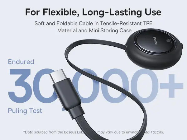 E0415504 Baseus Free2Pull Mini 2-in-1 Retractable Fast charging Cable USB-C to C+C