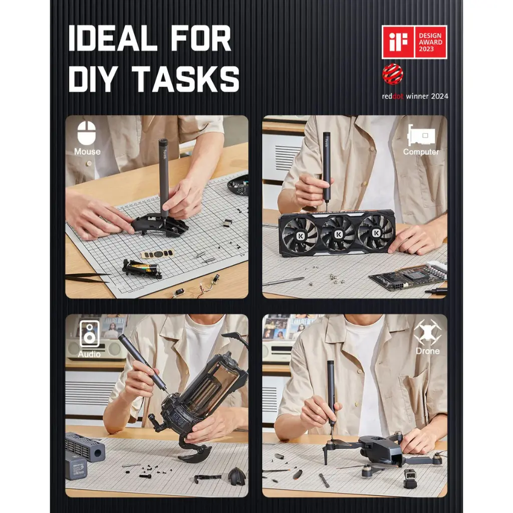 NEX-E1-MAX Fanttik NEX E1 MAX Precision Electric Screwdriver Kit – Gray