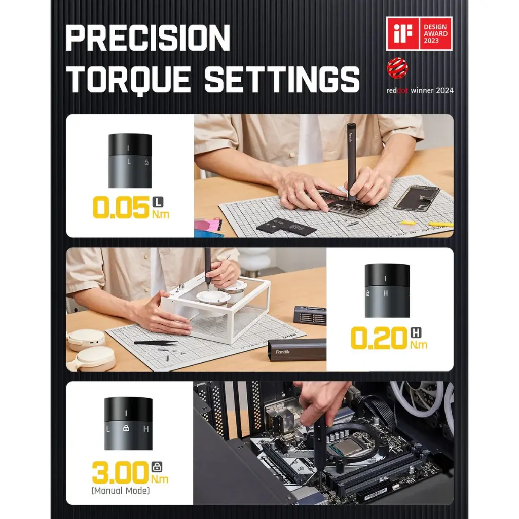 NEX-E1-MAX Fanttik NEX E1 MAX Precision Electric Screwdriver Kit – Gray