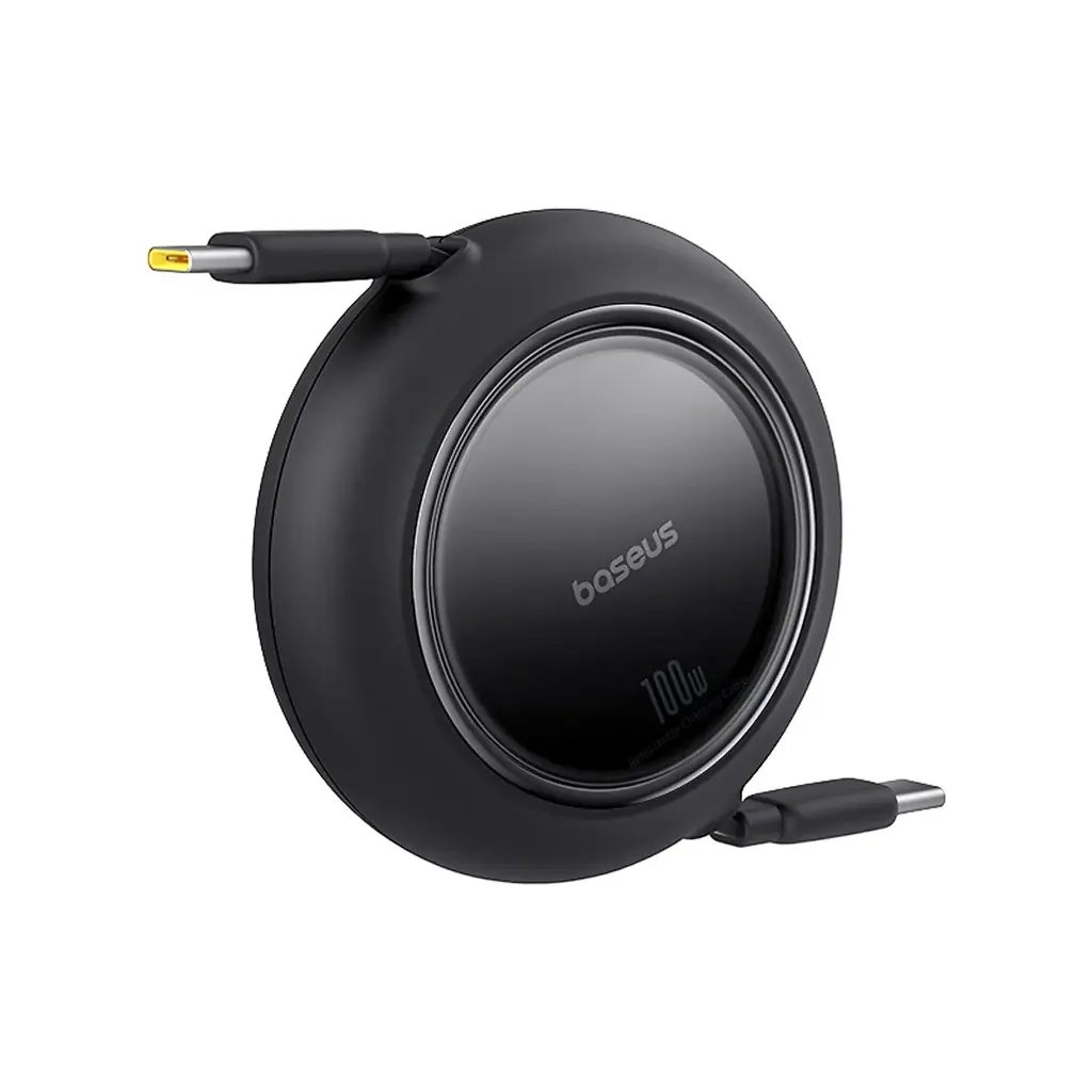 P10364500113-00 Baseus Free2Pull Mini 1.5m USB-C to USB-C 100W Retractable Cable – Black