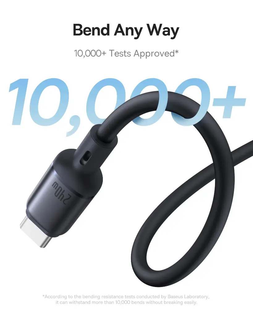 P10376800121-00 Baseus PicoGo Magnetic 1m Fast Charging USB-C to USB-C Cable 240W – Black