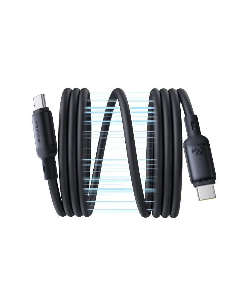 P10376800121-00 Baseus PicoGo Magnetic 1m Fast Charging USB-C to USB-C Cable 240W – Black