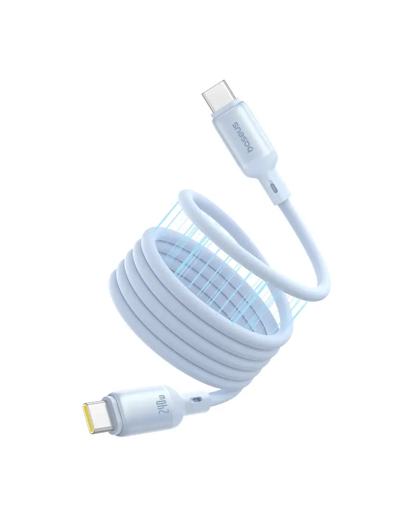 P10376800311-00 Baseus PicoGo 1m USB-C to USB-C 240W Magnetic Liquid Silicone Cable – Blue