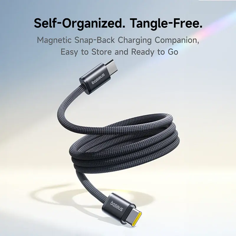 P10385200111-00 Baseus Dynamic 4 Pro Magnetic Fast Charging Cable USB-C to USB-C 100W 1m – Black