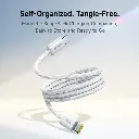 P10385200211-00 Baseus Dynamic 4 Pro Magnetic Fast Charging Cable USB-C to USB-C 100W 1m – White