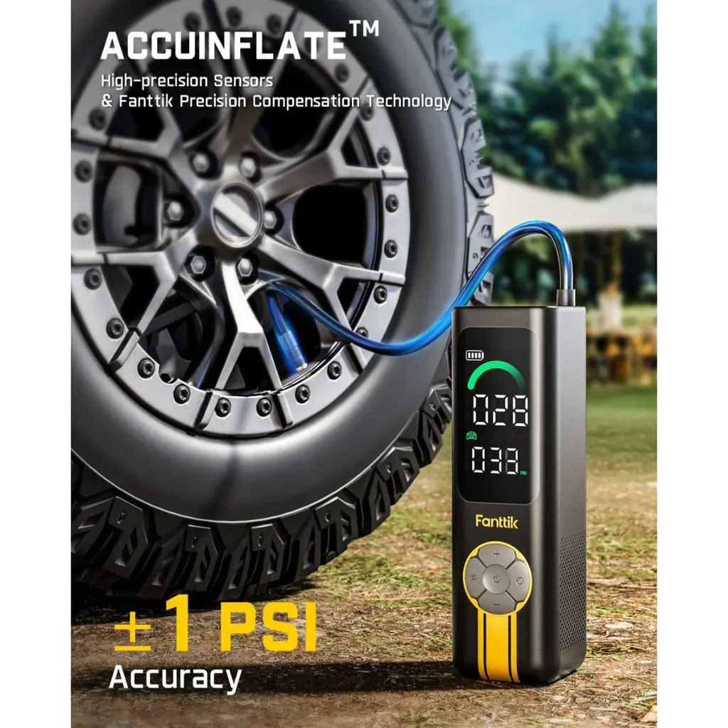 X10-Cross Fanttik X10 Cross 3-in-1 Air Inflator – Black