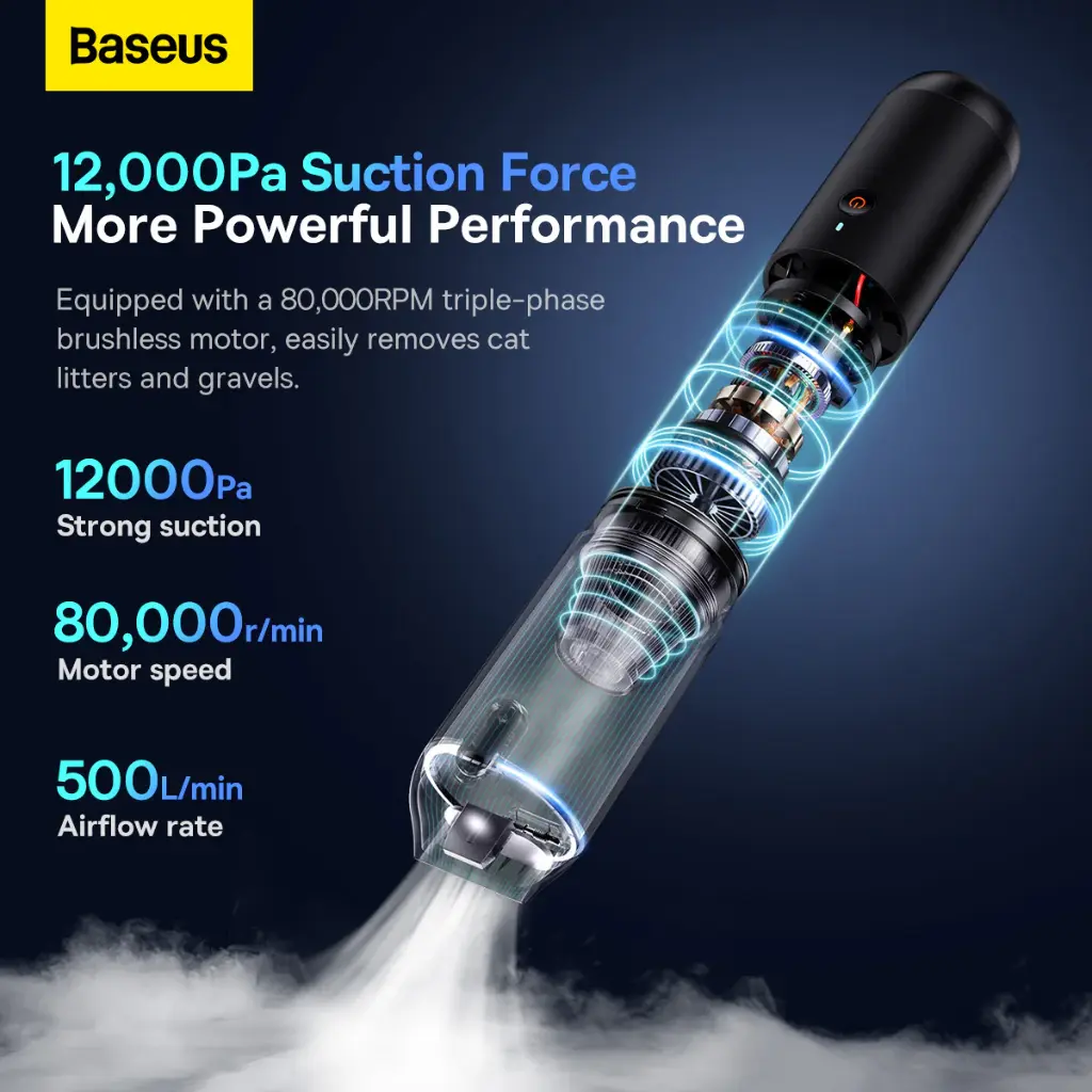 VCAQ050001 Baseus A3lite Car Vacuum Cleaner – Black