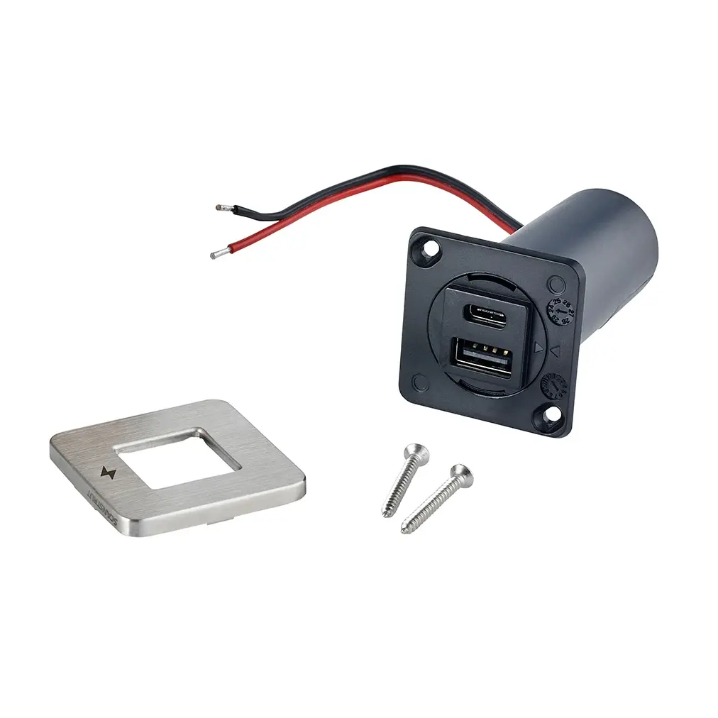 TILE - USB-A / USB-C Interiors Charging Socket  12/24V