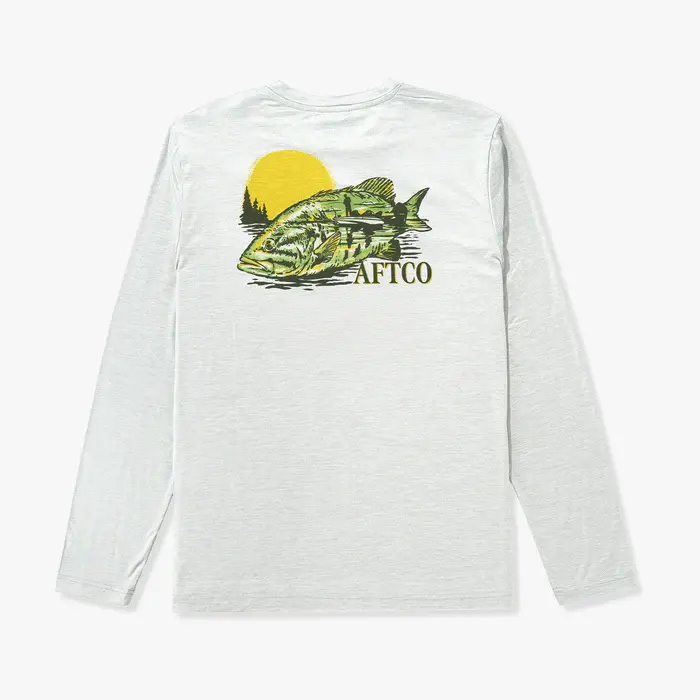 AFTCO Reflection UVX LS Sun Protection Shirt - Athletic Heather