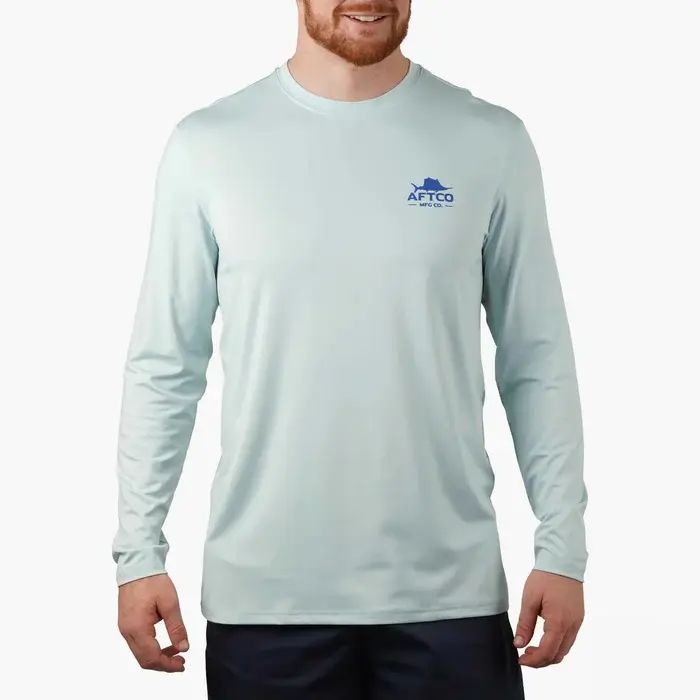 AFTCO Summertime UVX LS Sun Protection Shirt - Silver- M61194  2.webp