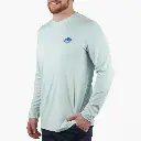 AFTCO Summertime UVX LS Sun Protection Shirt - Silver- M61194