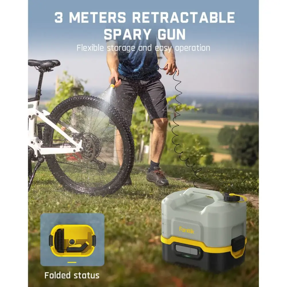NB8-Nano Fanttik NB8 Nano Portable Pressure Washer – Gray