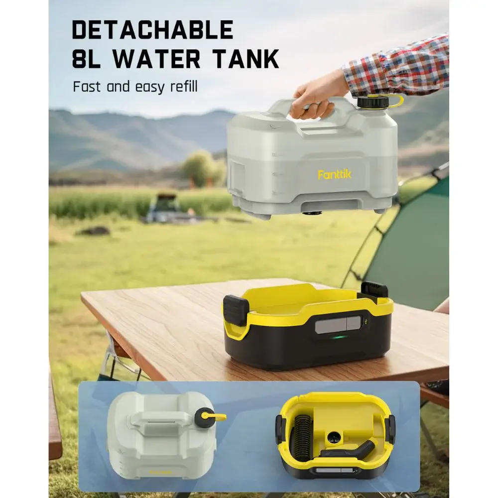 NB8-Nano Fanttik NB8 Nano Portable Pressure Washer – Gray
