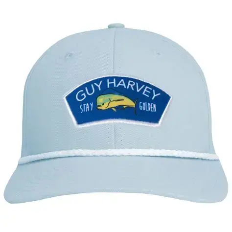 Guy Harvey Men's Mahi Patch Rope Hat - Glacier Lake- GHV56920-1SY1196 3.webp