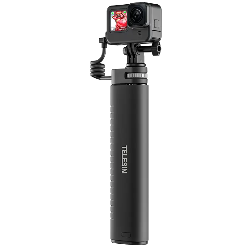 TELESIN 10000mAh Rechargeable Selfie Stick for Action Cameras 