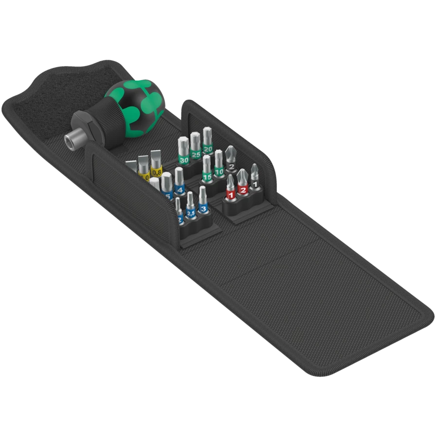 Wera Kraftform Kompakt Stubby 1 Hand Holder and bit set