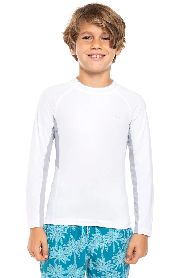 Rash Guard Long sleeve Youth white 