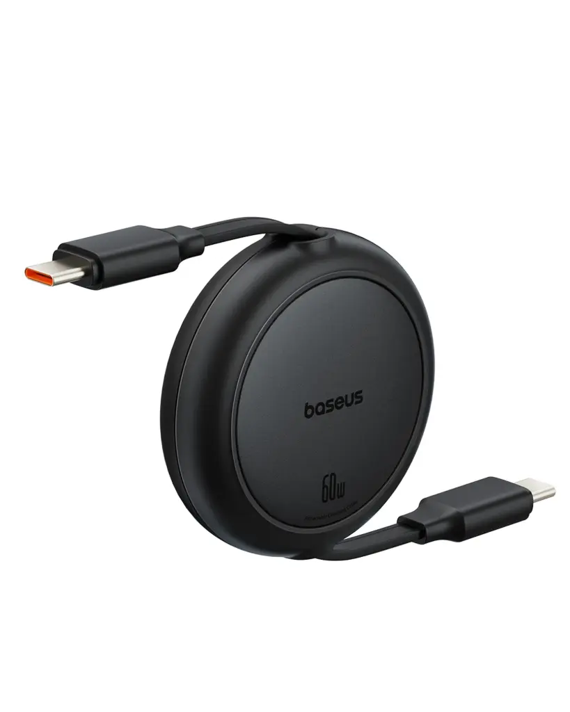 P10364500111-01 Baseus Free2Pull Mini 1m USB-C to USB-C 60W Charging Cable – Black		 