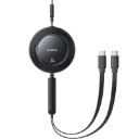 E0415504 Baseus Free2Pull Mini 2-in-1 Retractable Fast Charging Cable USB-C to C+C 100W 1.2m – Cosmic Black		 