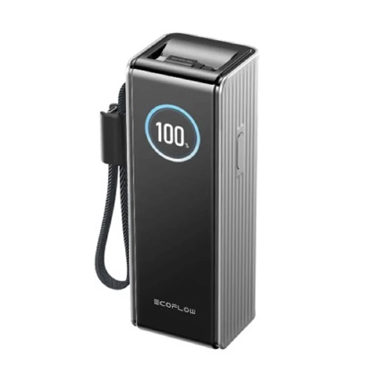 EF-RAPID25K100W-B-US EcoFlow RAPID Power Bank (25,000mAh, 170W, 100W Built-In and Retractable Cables) – Black		 