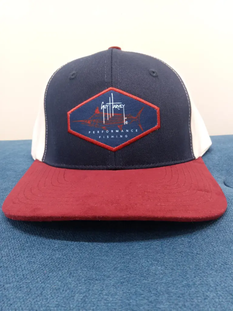 Guy Harvey Men's Marlin Patch Sueded Hat - Estate Blue - GHV57029-0FYS222 