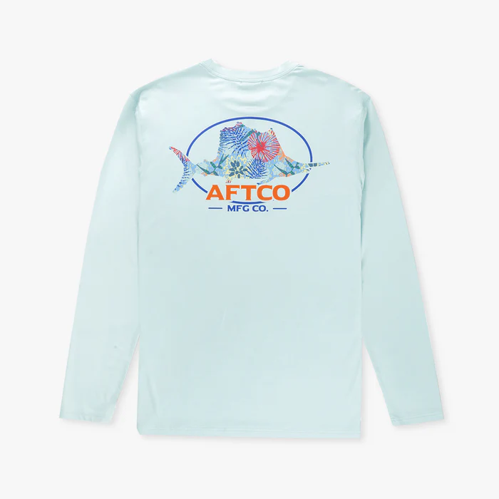 AFTCO Summertime UVX LS Sun Protection Shirt - Silver- M61194 