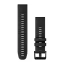QuickFit 22 Watch Bands, Black Silicone 