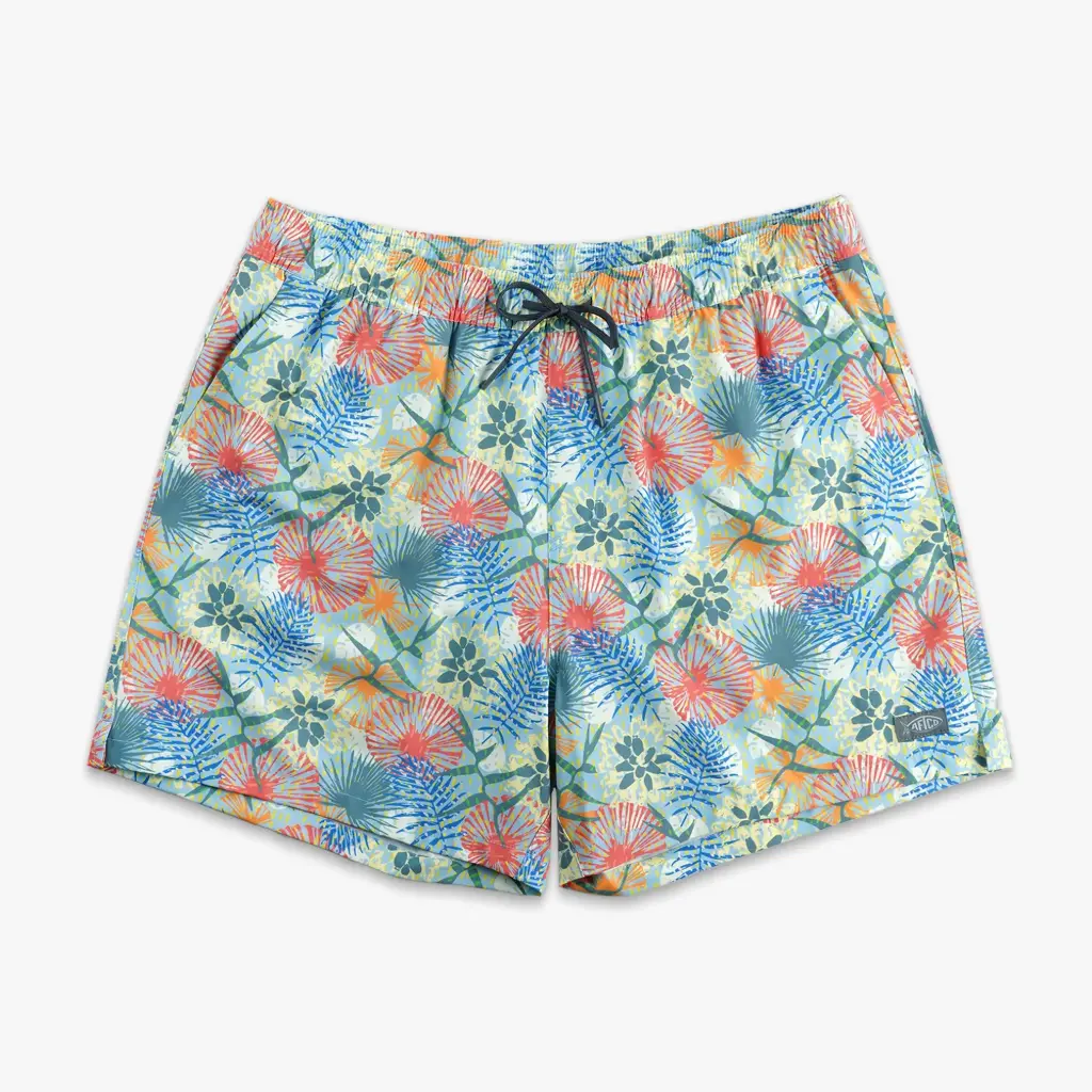 AFTCO Strike Swim Shorts Printed - Blue Water
