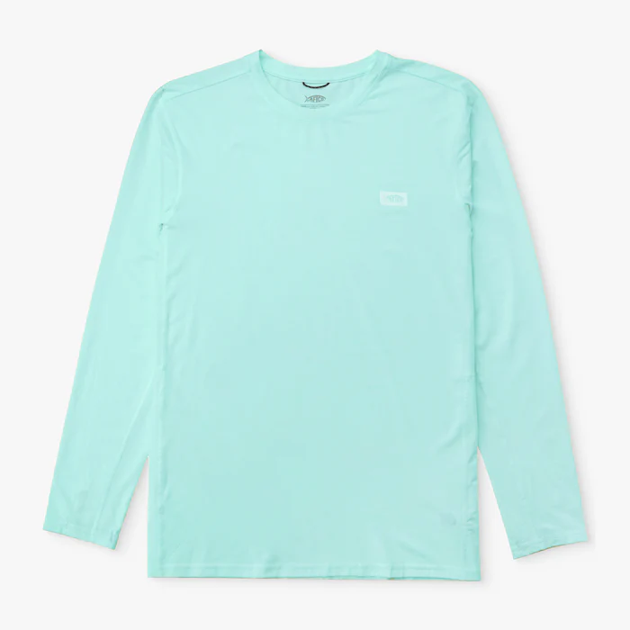 AFTCO Air-O Mesh LS Sun Protection Shirt - Shoreline Blue Heather