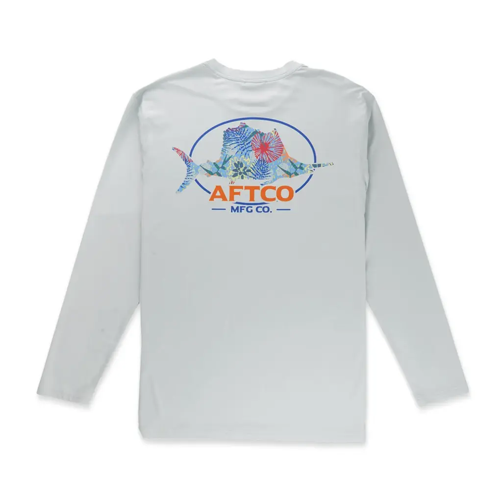 AFTCO Summertime UVX LS Sun Protection Shirt - Silver