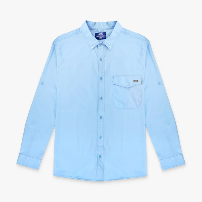 AFTCO Palomar LS Vented Fishing Shirt - Airy Blue