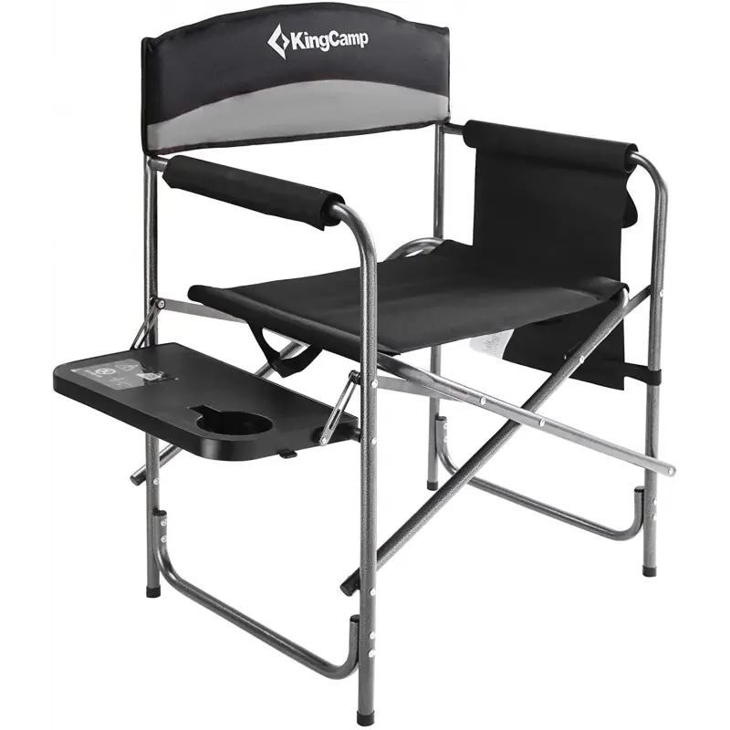 KingCamp HD FOLDING DIRECTOR CHAIR BLACK/MEDIUMGREY KC1904