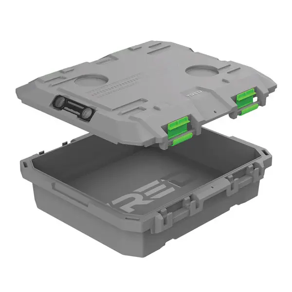TRED | 50-40 STORAGE BOX 25L SHALLOW - GREY W/ GREEN